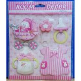 Its a Girl 3D Wall Decor Stickers Cart